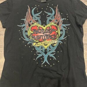 Harley-Davidson Black Tee with Gold Accents